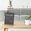 NEWNEWSHOW 8.7x12 Inch Tabletop Chalkboard with Wood Holder 1 Pack