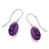 [Q6752] - Silver 'Meghan' Amethyst Silver Earrings (rhodium-plated) - 18x10 Mm