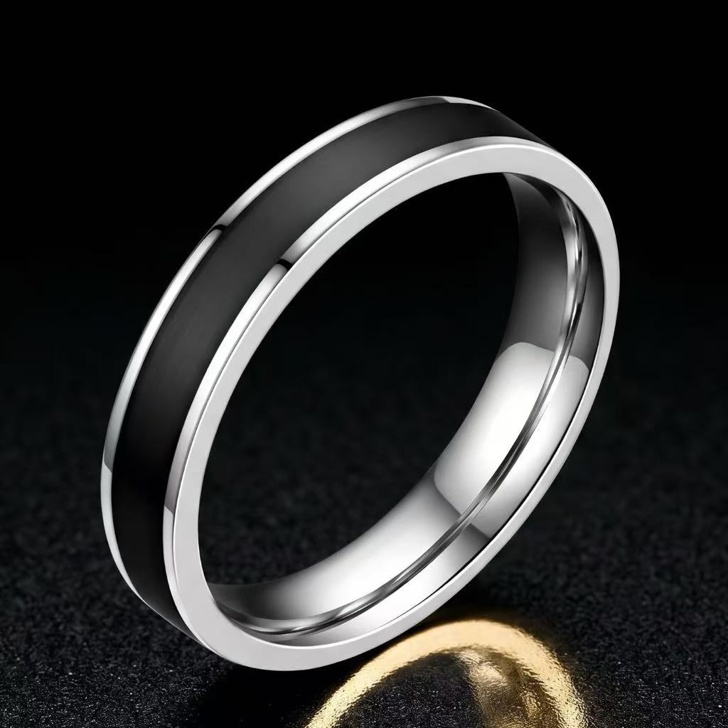 Stainless Steel Ring Women's European and American Simple Very Fine Titanium Steel Ring Ring Niche Tail Ring