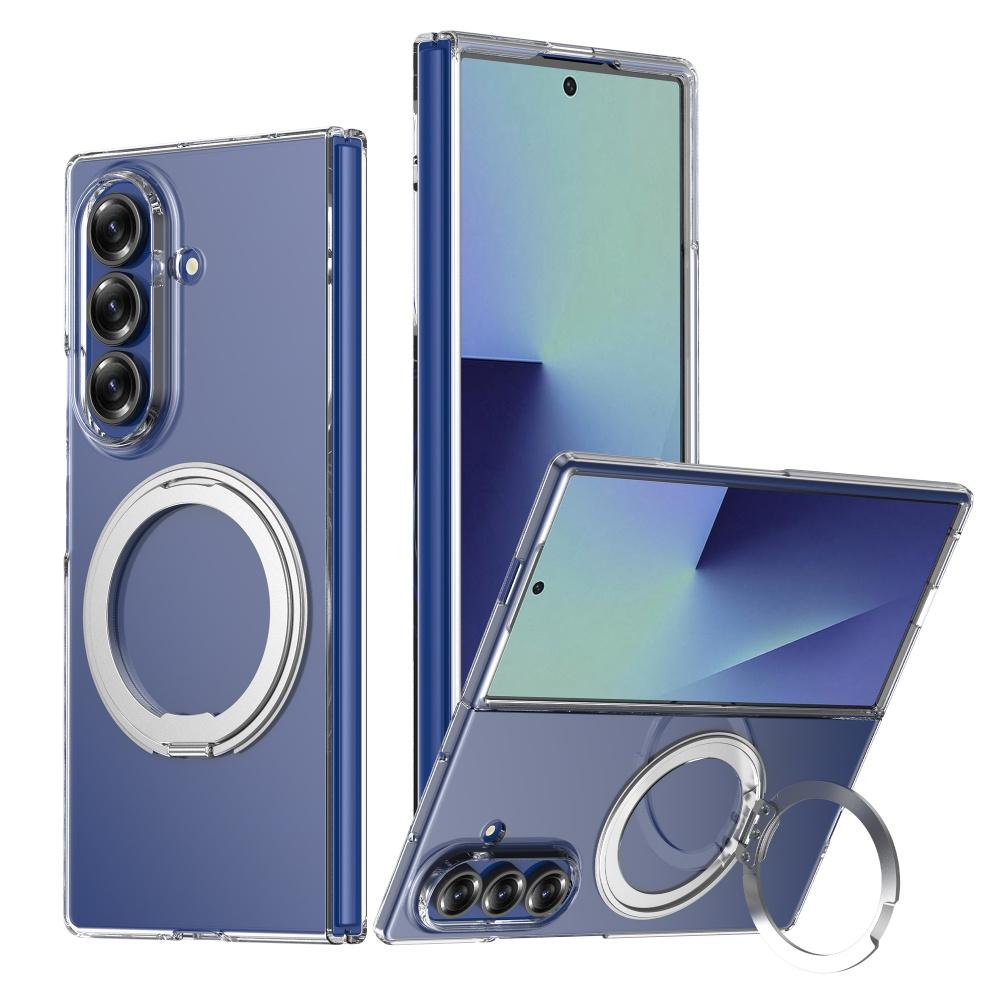 Прозрачный акриловый чехол-подставка с вращением на 360° для Samsung Galaxy Z Fold 6 7, чехлы Magsafe для Samsung ZFold 7, чехол-подставка