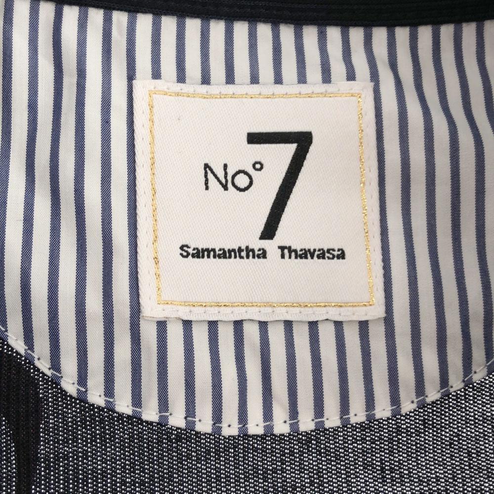 Samantha Thavasa Полосатое мини-платье с коротким рукавом 36 Темно-синий Женское Б/у