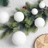 6Pcs 4/6/8CM Christmas Snow Ball White Foam Reusable Wedding Holiday Decoration Xmas Tree Hanging Ball Ornament Pendant