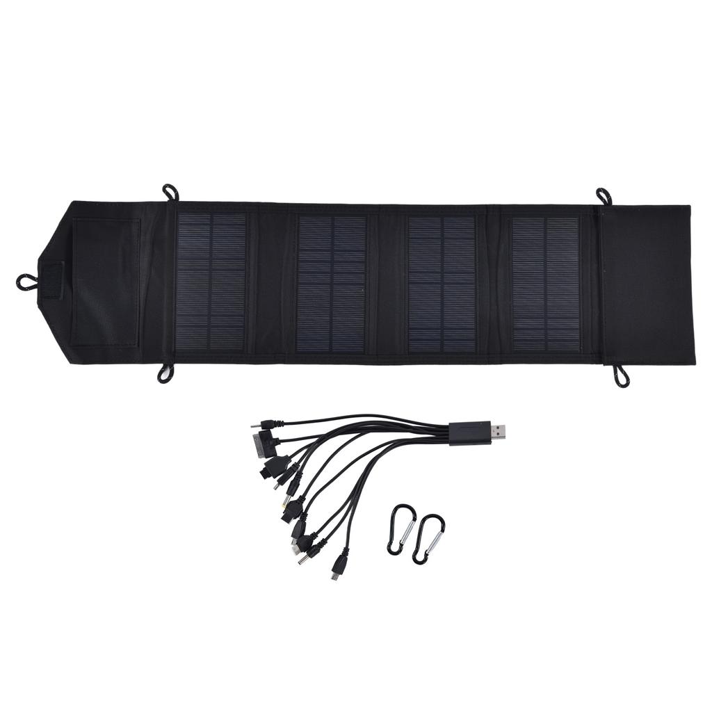 15W 5V Portable Solar Folding Panel Power Station Outdoor USB Solar Panel Power Bank for Camping