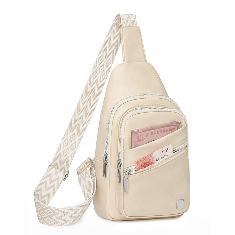 Винтажная женская нагрудная сумка большой вместимости из ПУ, сумка-кроссбоди