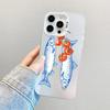 Рыба Сардина Картина Искусство Серебряный IMD Чехол для Телефона Для iPhone 17 Pro Max 16 15 Pro 14 13 Mini 12 11 XR 17Air Plus Жесткий Матовый Чехол