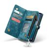 (Blue) Case for Samsung Galaxy A56 5g Strong Magnetic Tpu Pc Handmade Leather Zipper Wallet Cover Trifold with Detachable Card Holder