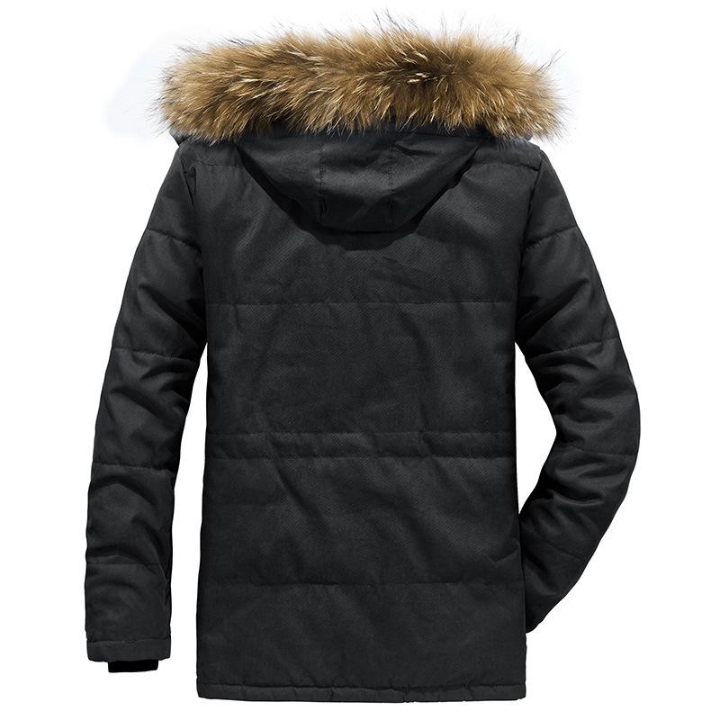 Men 'S Winter Plus Velvet Padded Jacket Men 'S Mid -Length Padded Jacket