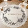 Cream Style Carpets for Living Room French Floral Bedroom Decor Carpet Fluffy Soft Round Bedside Rug Home Anti-slip Floor Mat