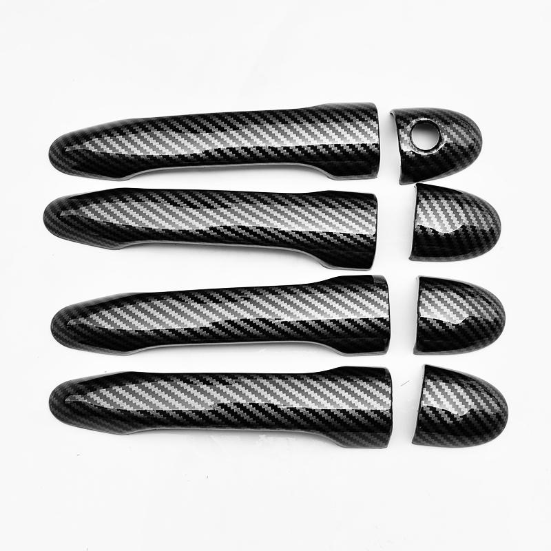 For Proton Exora 2009- car door handle bowl cover,black carbon fiber cover trim 2018 2011 2012 2013 2014 2015 2016 2017