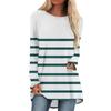 Women's Autumn And Winter Long Sleeved O-neck  Casual Long Loose T-shirt Top