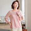 Mom Spring and Autumn Sweater Mom Clothes Chinese Old Man Grandma Clothes Fashionable Base Shirt Autumn New Top Women's Clothes