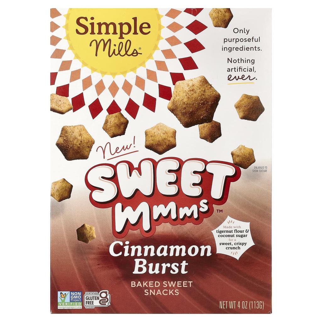 Simple Mills, Sweet Mmms™, Baked Sweet Snack, Cinnamon Burst, 113g (4oz)