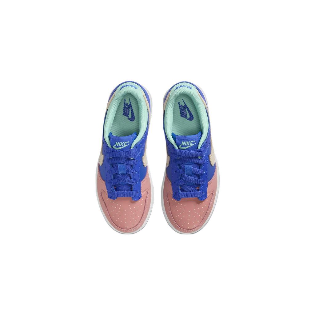 Nike Детские кроссовки Dunk Low SE PS Salmon Toe Синие Hyper-Royal Emerald-Rise DZ2874-400