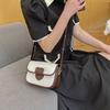 New Organ Shoulder Messenger Bag Women's Bag High-end Color Contrasting Small Square Bag Guangzhou OEM