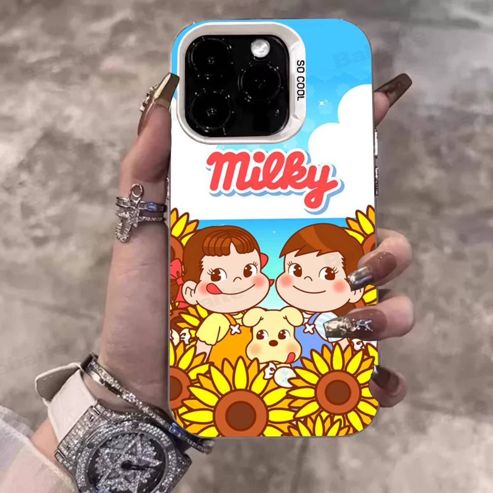 Чехол для телефона Fujiya Milky Peko Chan Для IPhone 17 Air 16 15 14 13 12 11 Pro Max Цветной Жесткий Чехол