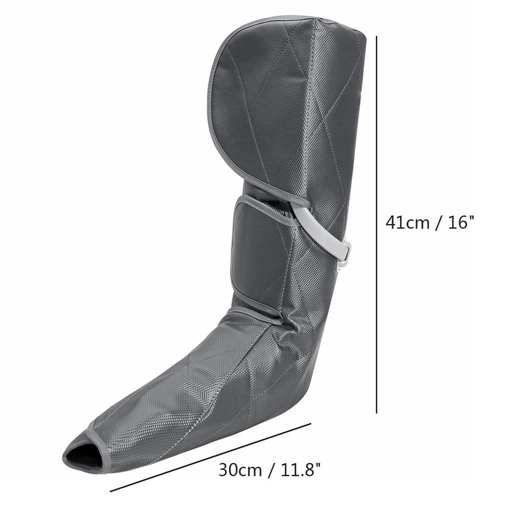 Электрический массажер для ног с воздушной компрессией 24 Вт с подогревом для стоп, икр и бедер, для улучшения кровообращения, с ручным контроллером, массажные сапоги с обхватом 360°