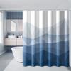 Elegant Blue and White Geometric Waterproof Shower Curtain – Perfect for Adding a Modern and Stylish Touch To Your BathroomDecor