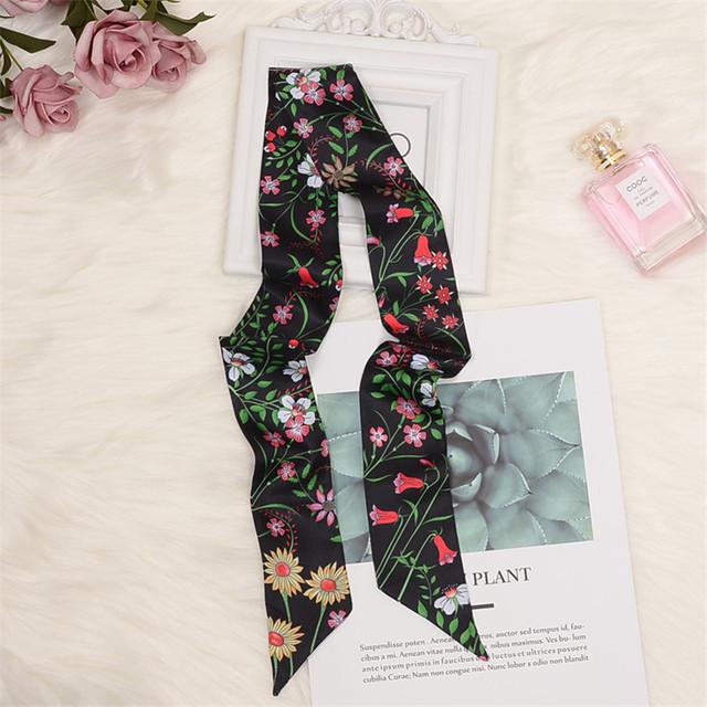Brand Horse Bag Scarf 2024 New Design Wow Women Luxury 100% Silk Scarf Fashion Headwear Skinny Hair Scarves Neckerchief