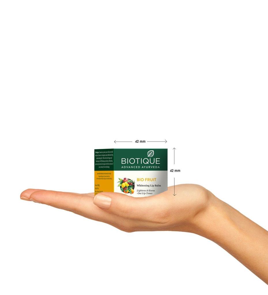 Biotique Отбеливающий бальзам для губ Bio Fruit, 12 г и Biotique Гель-пенка для умывания Bio Honey для всех типов кожи, 100 мл