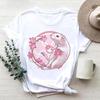 Cartoon Cute Hamster Cartoon Cute Hamster Baby Round Neck Big Size Round Neck Black T-shirt Woman Tops