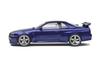 Solido Nissan Skyline Литая модель автомобиля Масштаб NISSAN SKYLINE 1999 GT-R 1/18 GT-R (Р34) (Полуночный фиолетовый) [Использовал]