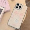 Чехол в стиле Instagram с бантом для щенка для IPhone 17, 16 Pro Max, IPhone 15, Блестки из эпоксидной смолы, Жесткий Huawei 17 мм