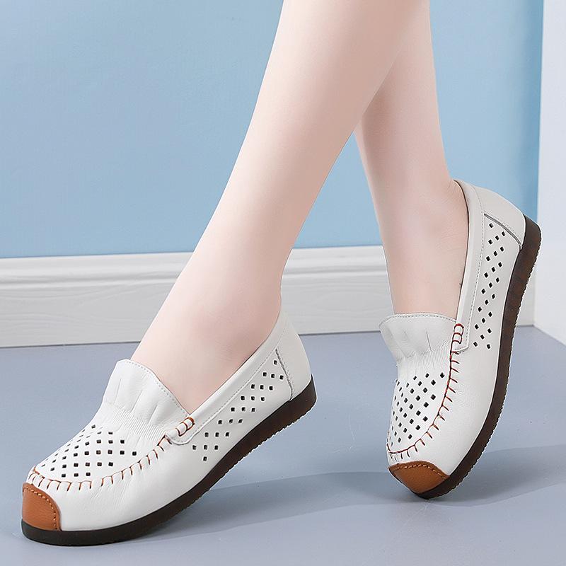 Весна 2024 г., корейский стиль, натуральная кожа, слипоны, мягкая подошва, для беременных женщин