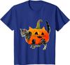 Funny Halloween Jack-O-Lantern Pumpkin Cat Shirt for Unisex T-Shirt for Unisex Women Graphic T Shirts Unisex Clothing Shirts for Unisex