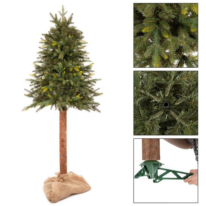 Sapin de Noël artificiel - SPRINGOS - Épicéa naturel - 180 cm - Durable - Facile à monter