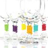 12pcs/set Creative Silicone Wine Glass Markers Colorful Reusable Cup Tags for Party Wedding Non-Slip Drink Identifiers