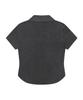 ORDINARY HOLIDAY Washing Shirring Zip Up Shirt [Charcoal]