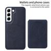 For Samsung Galaxy S22 5G Magnetic Case BETOPNICE RFID Blocking Leather Phone Back Cover with Detachable Card Bag