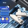 Флеш-накопитель Netac US15 с двойным интерфейсом Type-C и USB 3.2