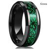 Vintage Viking Celtic Dragon Rings For Men Women Inlay Carbon Fiber Hiphop Men Stainless Steel Rings Wedding Band Jewelry Gifts