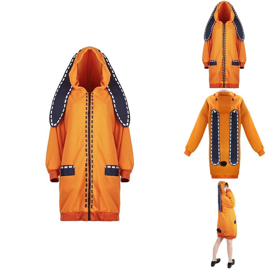 Kakegurui Азартный игрок Руна Ёмодзуки Косплей Костюм Уютное Худи Пальто