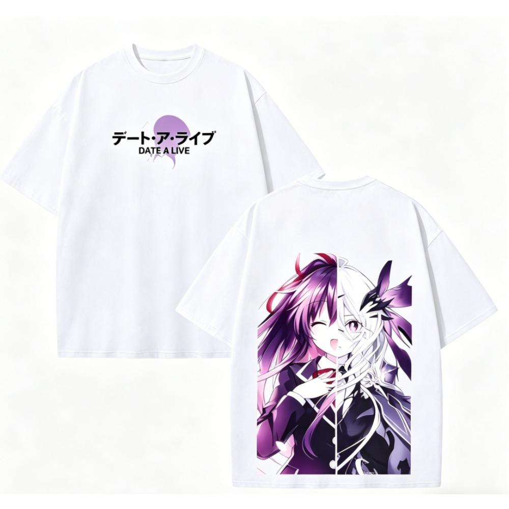 Футболка для любителя аниме Date A Live Одежда на весь год индивидуальность Одежда Большой размер Унисекс Новая модель Для пар высокое качество мягкая