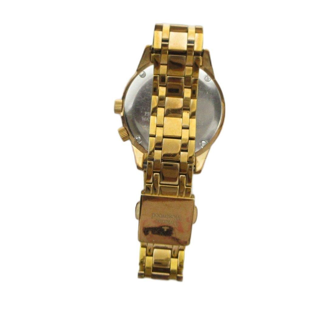 Б/у часы Vivienne Westwood VW-7796 Кварцевые Логотип Календарь Дата Золотой Цвет GY18 /MQ