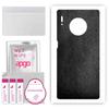 apgo Protective Skin Sticker for the Back Compatible with Huawei Mate 30 Pro, Wrap Film, Foil, Vinyl - Pattern Black Leather