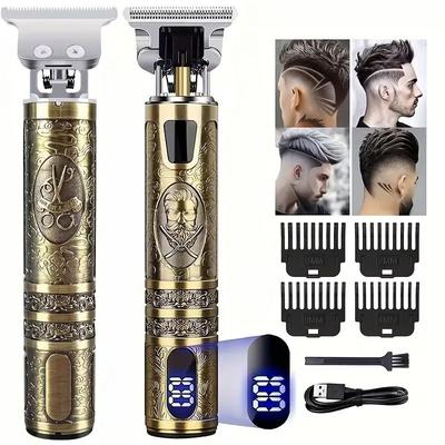 Винтажная USB машинка для стрижки волос, бритва для бороды, триммер для волос на теле, машинка для стрижки волос, электрическая машинка для стрижки волос для мужчин, парикмахерская бритва