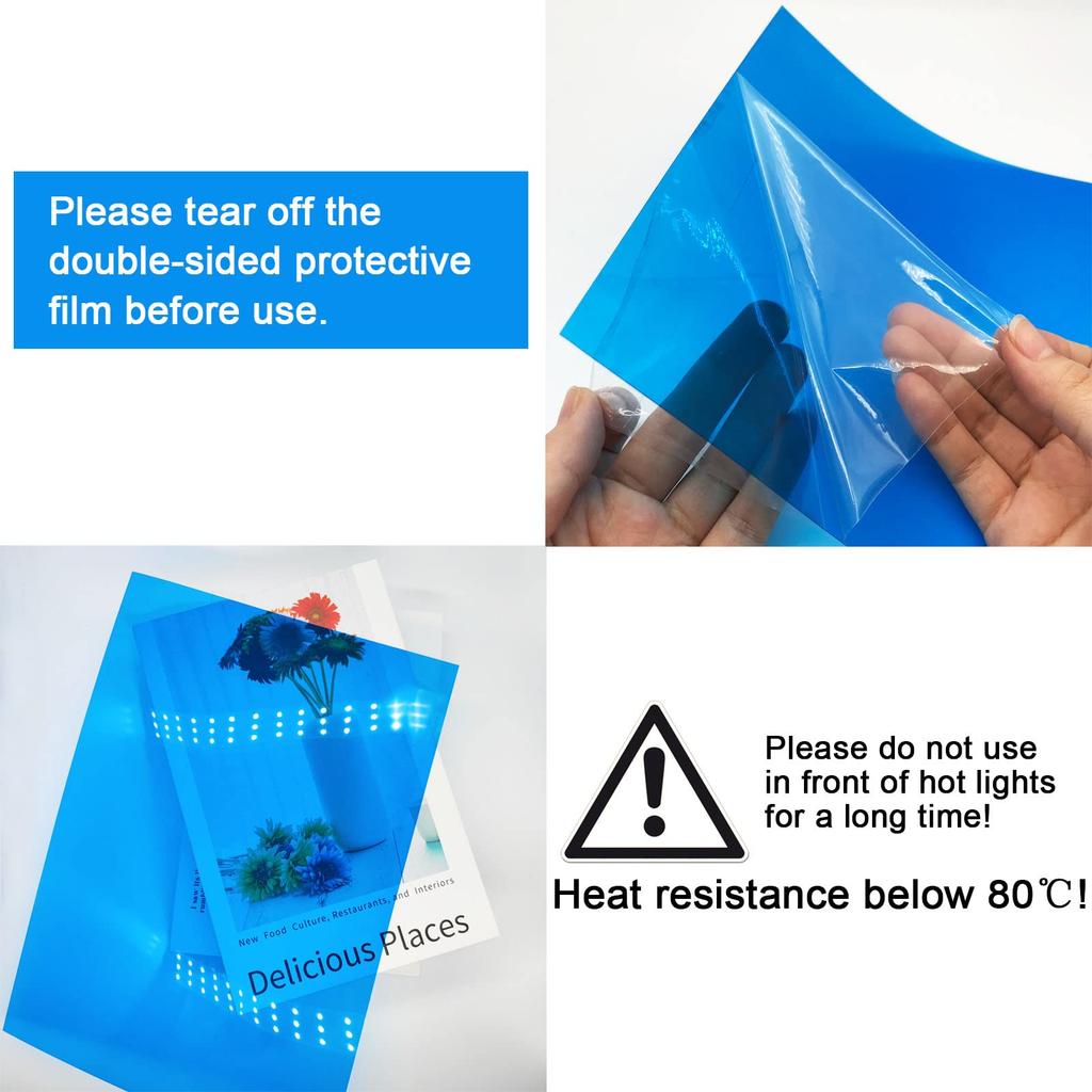 14 шт. 7 цветов корректирующий гель светофильтр ПВХ гель светофильтр цветной накладной прозрачный цветной светофильтр пластиковый лист для