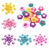 Home Party Supplies 10pcs Flower Loose Beads Acrylic Jewelry Accessories Solid Color for Bracelet Necklace Making Fashion Creative Pendant