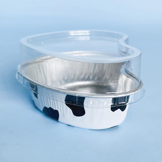 10 шт 100 мл формочки для торта в форме сердца сияющие цвета для выпечки алюминиевая фольга