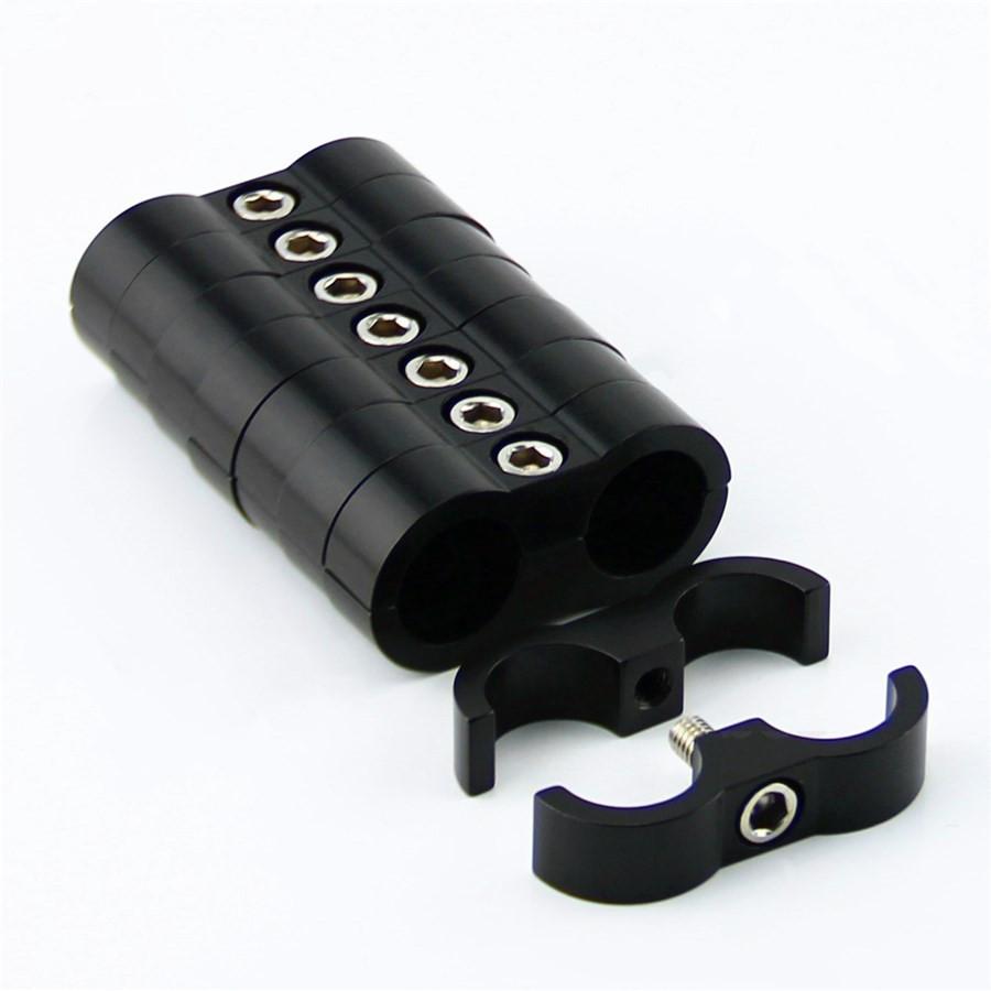 8pcs AN -6 AN6 14MM Braided Hose Separator Clamp Fitting Adapter Bracket Black