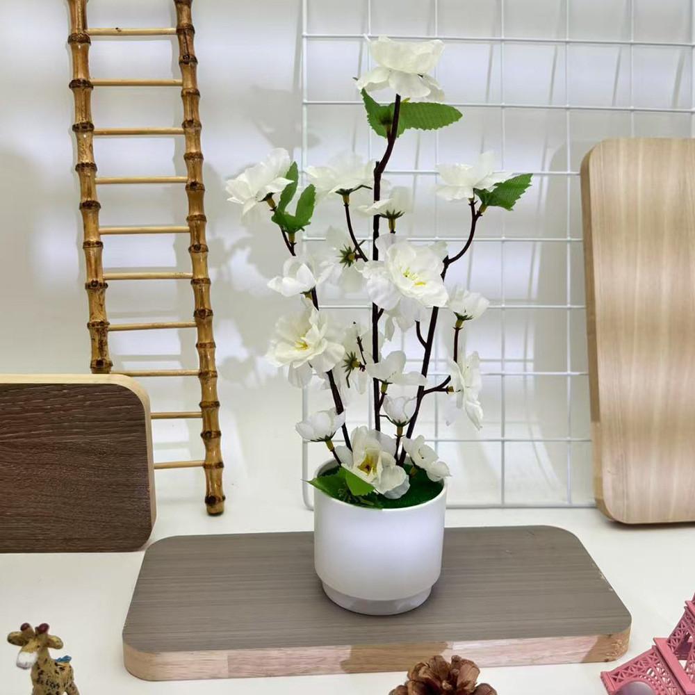 Fake Peach Blossom Plant With Realistic Texture For Outdoor Garden And Home Decor