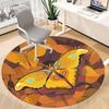 1pc Butterfly Moth Office Round Area Rug, Indoor Mat Suitable ForOffice, Under Office Chairs Bedroom Living Room Home Decor, Room Deco n69