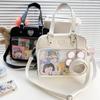 Harajuku Itabag Girls PU Transparent Bag School Student Handbags Ita Bag Tote JK Uniform Shoulder Crossbody Bag