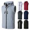 Мужская летняя жилетка для фитнеса с капюшоном 2021 года — повседневная футболка без рукавов для Европы и Америки