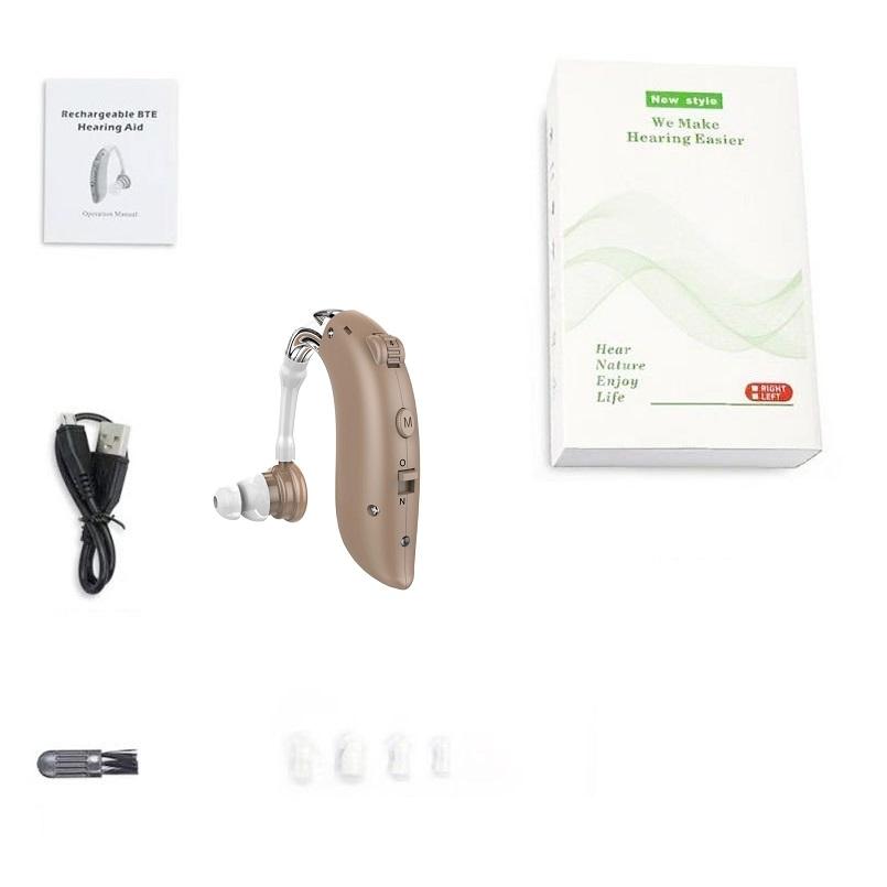 НОВЫЙ цифровой слуховой аппарат, USB перезаряжаемый усилитель звука, аудиофон для глухих, за ухом, цифровой слуховой аппарат для глухих и пожилых людей