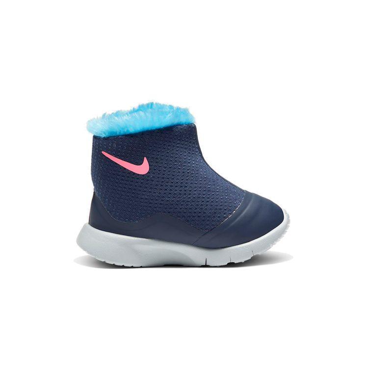 Nike Амортизирующие износостойкие термо ботинки высокие для малышей сине-розовые для младенцев и малышей 922870-400