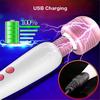 Супер мощный USB-заряжаемый вибратор, игрушки для женщин, палочка, массажер, вибраторы для женщин, клитор